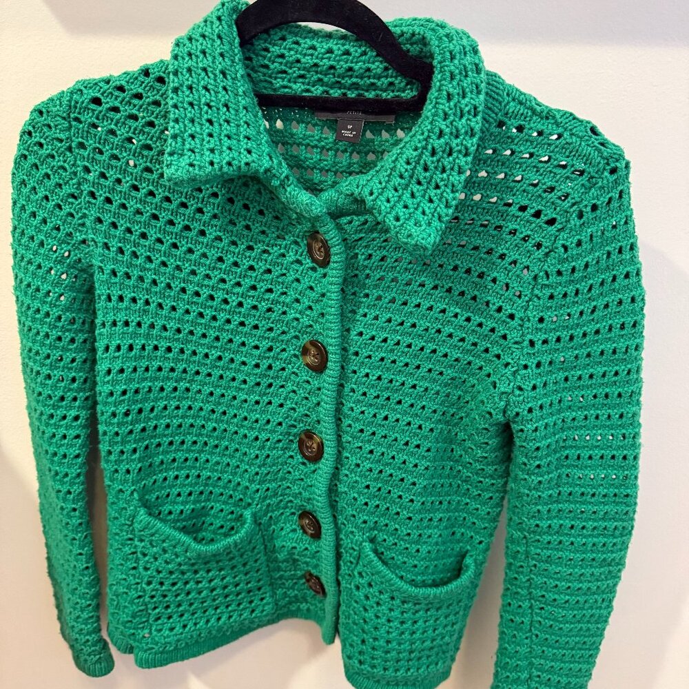 Ann Taylor Green Cardigan